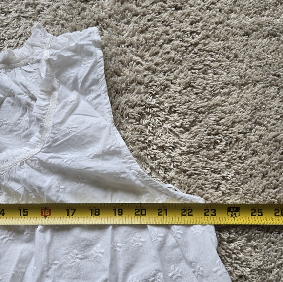 Free People Marina Eyelet Tank Top Womens XL White Cotton Crop - Picture 6 of 6